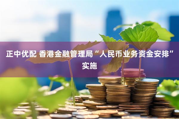 正中优配 香港金融管理局“人民币业务资金安排”实施