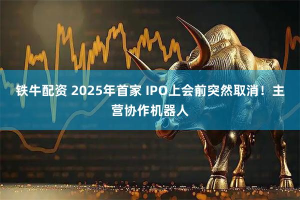 铁牛配资 2025年首家 IPO上会前突然取消！主营协作机器人